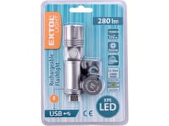 Extol Light Svietidlo 280lm, zoom, USB nabíjanie, XPE LED