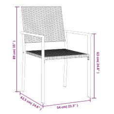 Petromila vidaXL Záhradné stoličky 4 ks čierne 54x62,5x89 cm polyratan