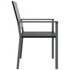 Petromila vidaXL Záhradné stoličky 4 ks čierne 54x62,5x89 cm polyratan