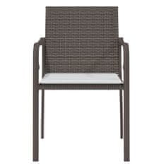 Petromila vidaXL Záhradné stoličky s vankúšmi 4 ks hnedé 56x59x84 cm polyratan