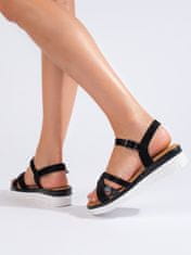 Amiatex Dámske sandále 101334 + Nadkolienky Gatta Calzino Strech, čierne, 37