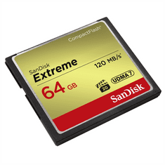 HAMA SanDisk Extreme CF 64 GB 120 MB/s zápis 85 MB/s UDMA7