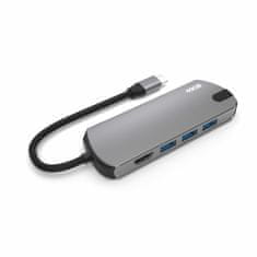 Next One USB-C Pro Multiport Adapter PD-PRO-HUB - sivý