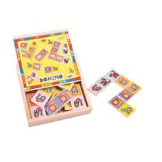 Bigjigs Toys Drevené domino so zvieratkami