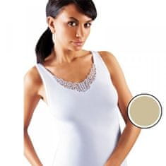 Amiatex Dámska spodná košieľka Ailin beige plus + Nadkolienky Gatta Calzino Strech, béžová, 3 XL