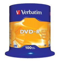 VERBATIM DVD-R 16x 4,7GB cake 100 ks