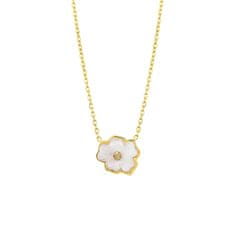 Preciosa Nežný pozlátený náhrdelník s kvetinou Verona 7453Y00