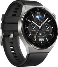 Huawei Watch GT 3 Pro 46mm Titanium Case / Black Fluoroelastomer Strap