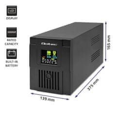 Qoltec UPS Line Interactive | Monolith | 2000VA | 1200W | LCD | USB