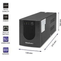 Qoltec UPS Line Interactive | Monolith | 1200VA | 720W