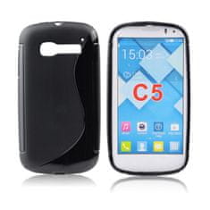 PS Puzdro gumené pre Alcatel One Touch C5 (5036D) čierne