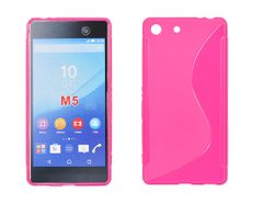 PS Puzdro gumené S-CASE SONY Xperia M5 ružový