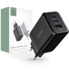 Tech-protect Multi Port sieťová nabíjačka USB / 2x USB-C QC 65W, čierna