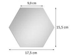 APT  Ag543D Zrkadlové Šesťhranné Nálepky 12 Ks