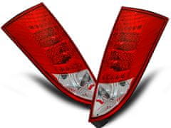 Protec Zadné svetlá FORD FOCUS MK1 10.1998-10.2004 HATCHBACK červeno biele LED