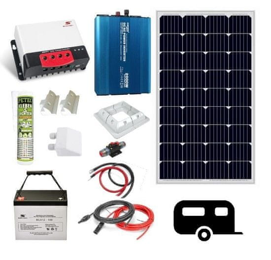 VS ELEKTRO Solárna súprava, mobilný telefón I Typ batérie: MLG12-120, výkon fotovoltaiky: 1 × 460 Wp