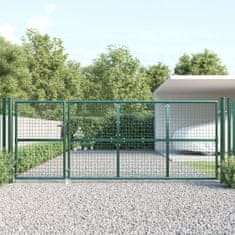Petromila vidaXL Záhradná brána so sieťoviny zelená 350x175 cm pozinkovaná oceľ