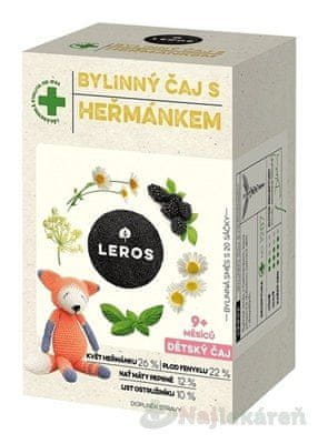 LEROS LEROS DETSKÝ BYLINNÝ ČAJ S RUMANČEKOM 20x1,5g (30g)