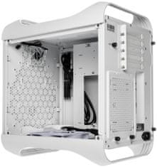 BitFenix skriňa Prodigy M 2022 / mATX / 1x60mm +1x120mm / 2xUSB 3.0 / tvrdené sklo / biela