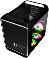 BitFenix skriňa Prodigy M 2022 / mATX / 1x60mm +3x120mm ARGB fan / 2xUSB 3.0 / tvrdené sklo / čená