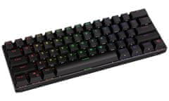 Endorfy herná klávesnica Thock Compact RD RGB /USB/ red sw. / bezdrôtová / mechanická / US layout / mini / čierna RGB