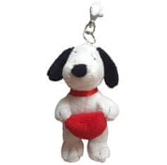 Snoopy plyšová kľúčenka 11,5 cm so srdcom