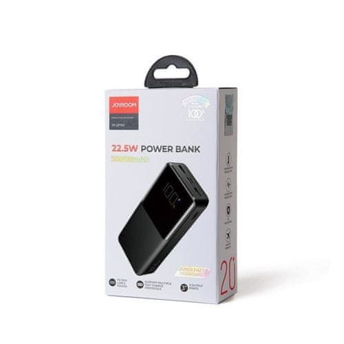 Joyroom Power Bank with Digital Display C+U+U, PD 22.5W, 20000 mAh, čierna (JR-QP192)