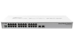 Mikrotik Cloud Router Switch CRS326-24G-2S+RM, 800MHz CPU, 512MB, 24x GbE, 2xSFP+cage, ROS L5, PSU, 1U Rackmount