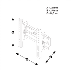 Thomson WAB646 nástenný držiak TV, 200x200, naklápací, 1*