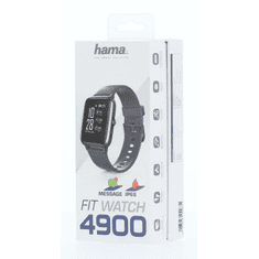 HAMA Fit Watch 4900, športové hodinky, vodeodolné, pulz, kalórie, analýza spánku, krokomer atď