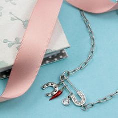 La Petite Story Moderný oceľový náhrdelník s príveskami Friendship LPS10ARR02