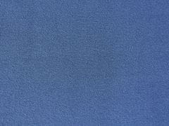 Beliani Zamatová posteľ s úložným priestorom 180 x 200 cm modrá VERNOYES