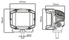 AUTOLAMP Dialkový svetlomet LED 2100 lm 12-24V s homologizáciou 97x89 mm