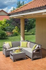 KETER Corfu Relax Set Garden Corner Cappucino