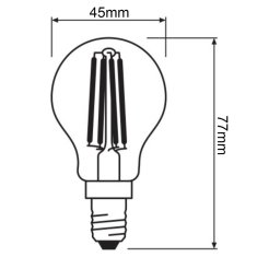 LEDVANCE Stmievateľná LED žiarovka E14 P45 3,4W = 40W 470lm 4000K Neutrálna biela 300° CRI90 Filament Superior