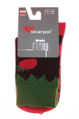 Amiatex Dámske ponožky 80 Funny strawberry, čierna, 45/47