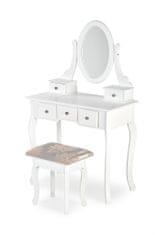 Halmar Toaletný stolík Sára, biela, lamino