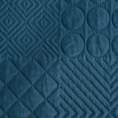 DESIGN 91 Prehoz na posteľ - Boni 5, modrý, š. 220 cm x d. 240 cm