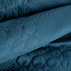 DESIGN 91 Prehoz na posteľ - Boni 5, modrý, š. 220 cm x d. 240 cm