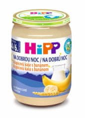 HiPP BIO Kaša na dobrú noc krupicová s banánom - 6x190g