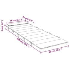 Vidaxl Podložka na ležadlo vzor listov 180x60x3 cm oxfordská látka