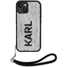 Karl Lagerfeld Kryt na mobil Sequins Reversible na Apple iPhone 14 - černý/ stříbrný