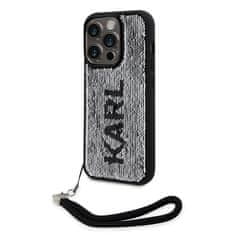 Karl Lagerfeld Kryt na mobil Sequins Reversible na Apple iPhone 13 Pro - černý/ stříbrný