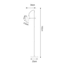 ZUMALINE ZUMALINE Stojacia lampa TENSO F18014-GU10-BK