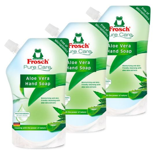 Frosch EKO Tekuté mydlo Aloe vera - náhradná náplň, 3 × 500 ml