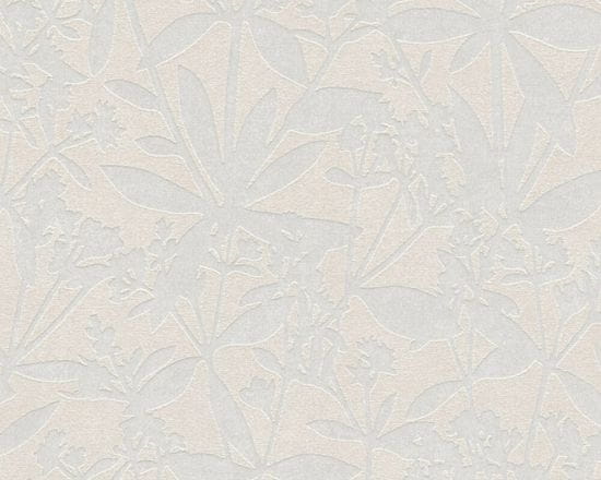 A.S. Création Vliesové tapety 38924-5 Terra - krémovobiela, listy s kvetmi 0,53m x 10,05m