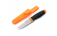 Ganzo Knife G806-OR nôž do prírody 9,8 cm, čierno-oranžová, TPR, plastové puzdro