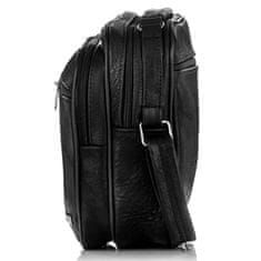 PAOLO PERUZZI Pánska kožená taška cez rameno b-20 black