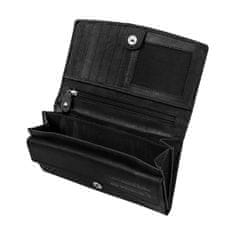 PAOLO PERUZZI Dámska kožená peňaženka čierna rfid t-01