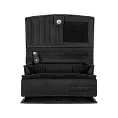 PAOLO PERUZZI Dámska kožená peňaženka čierna rfid t-01